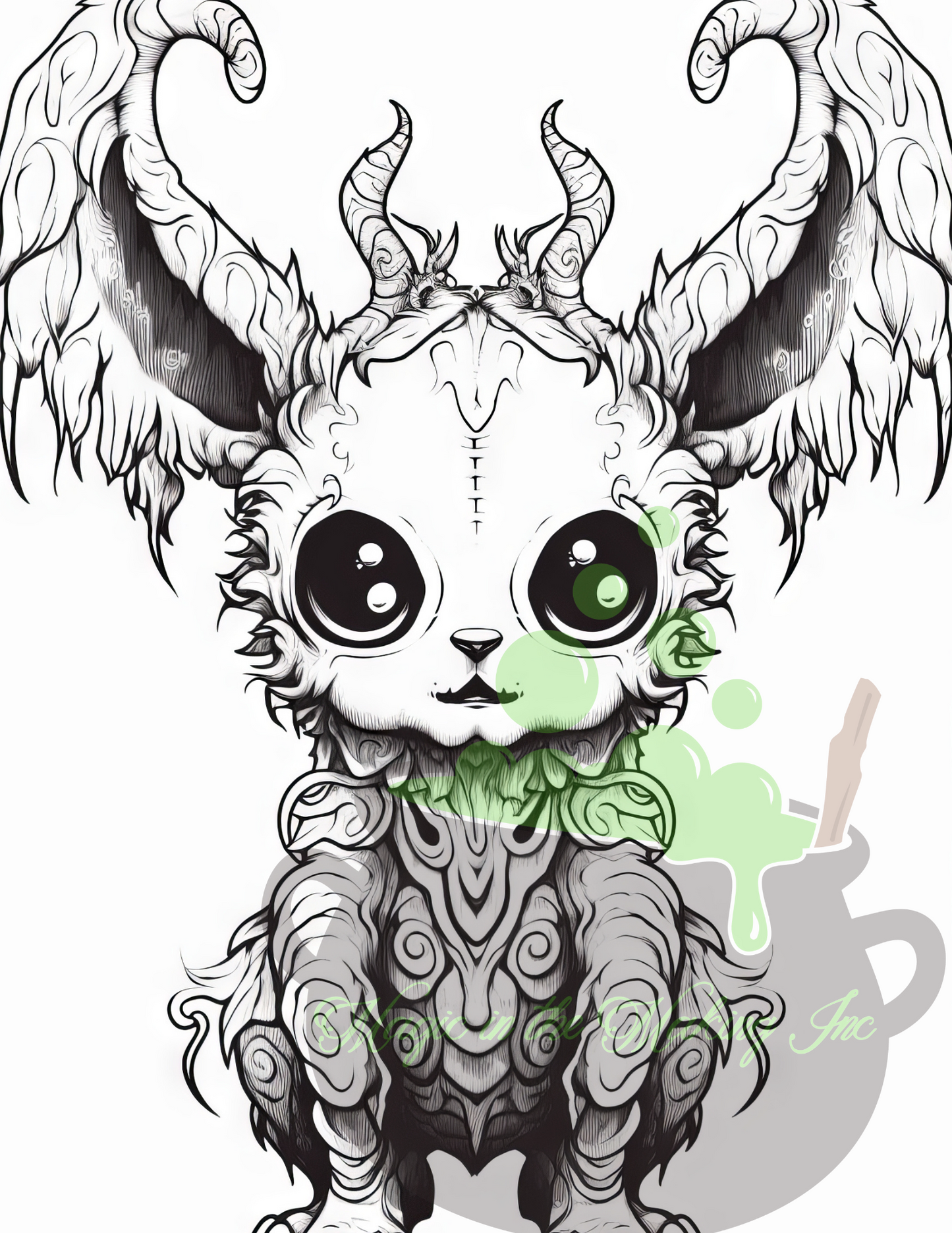 The Creepy Cute Animals Digital Coloring Book