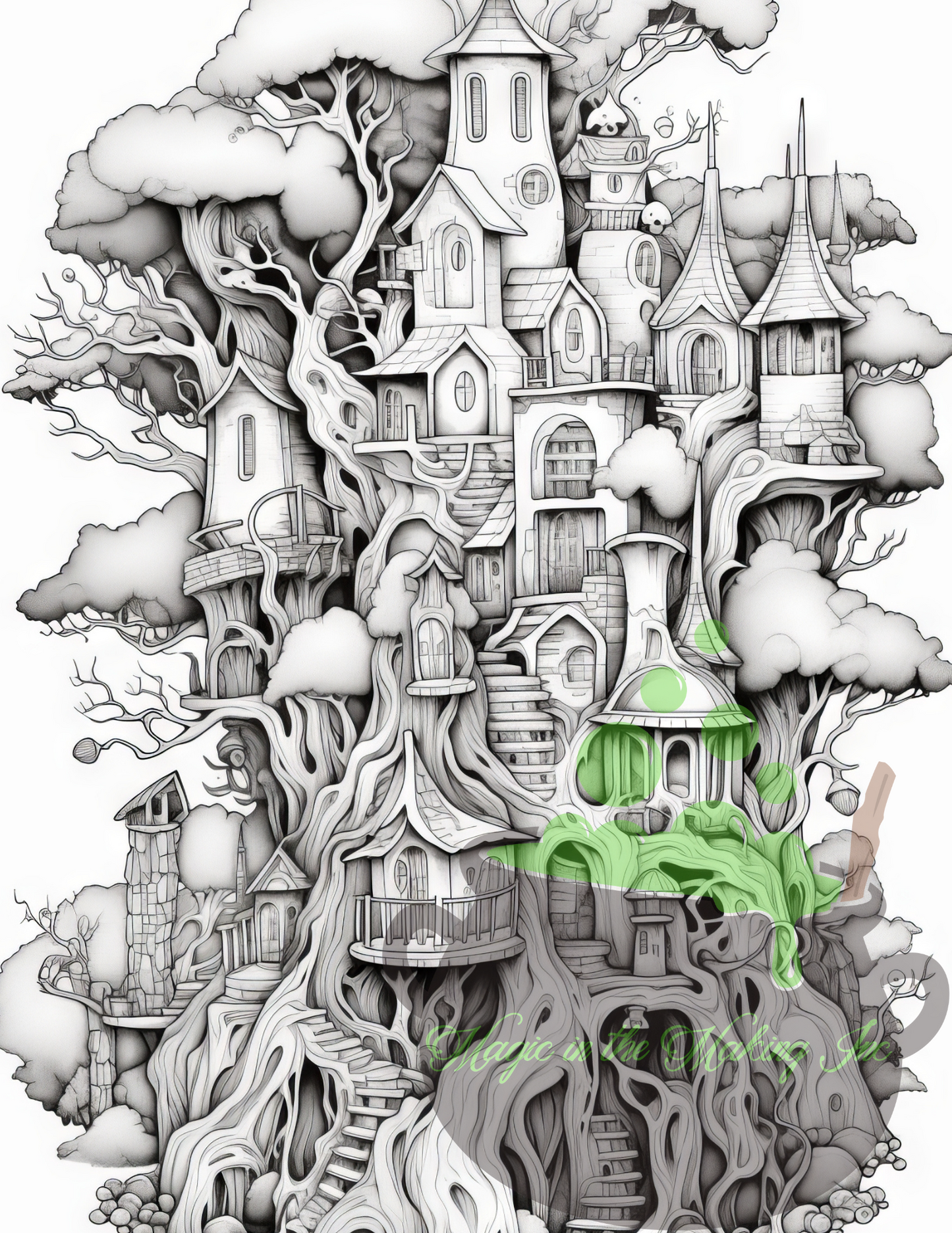 The Fantasy Forest Digital Coloring Book