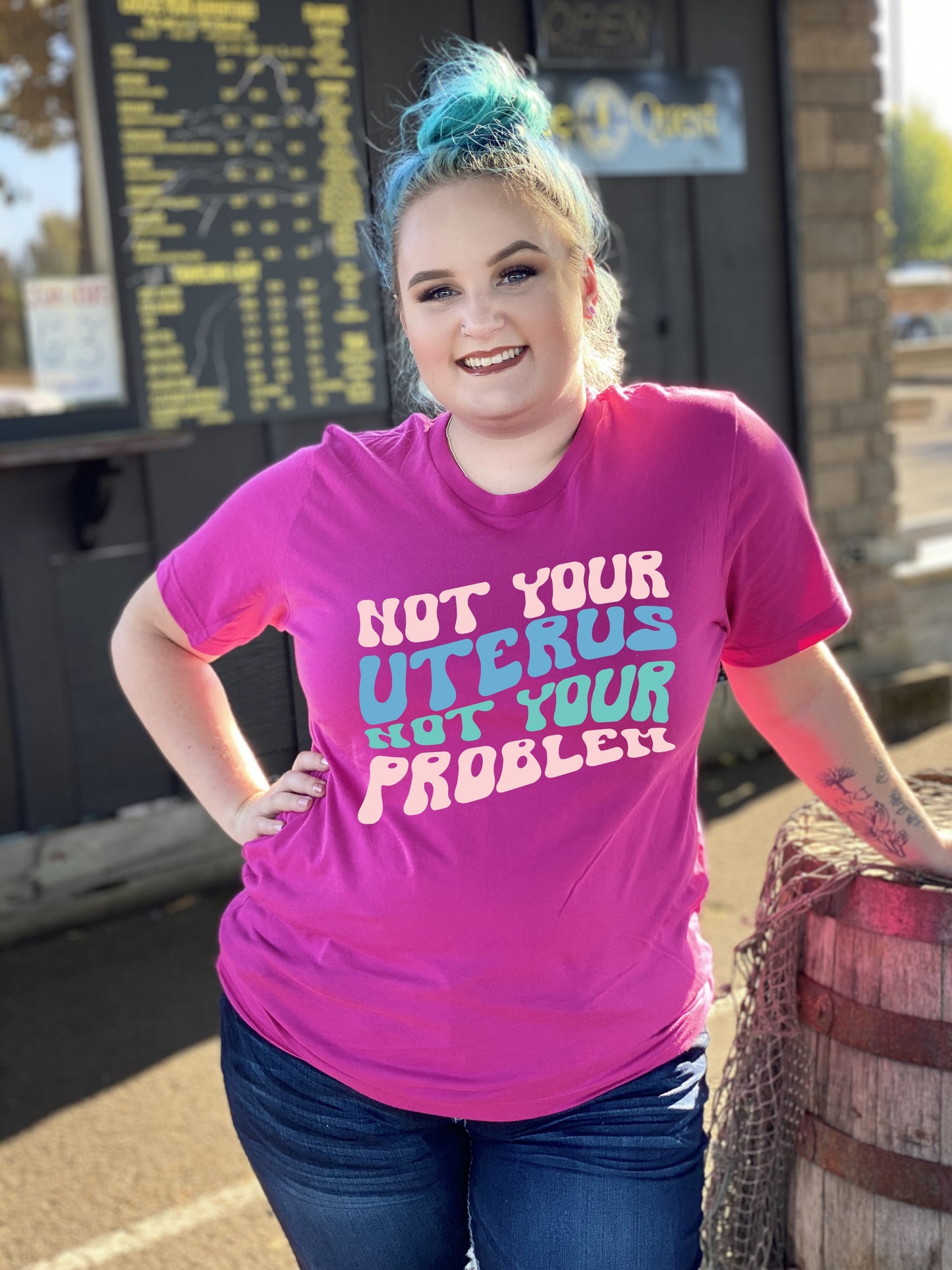 Fantastic, custom "Not Your Uterus" T-shirt