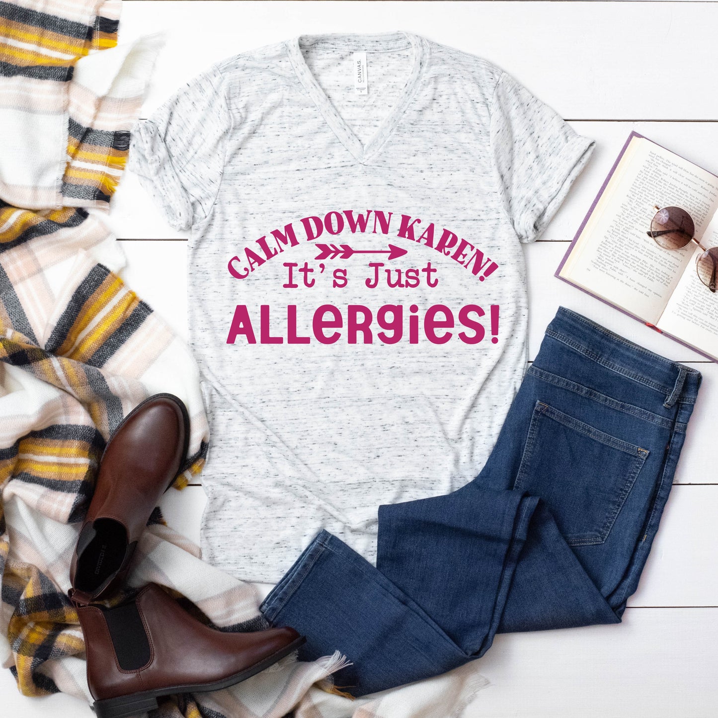 Custom designed  "Calm Down Karen" T-shir