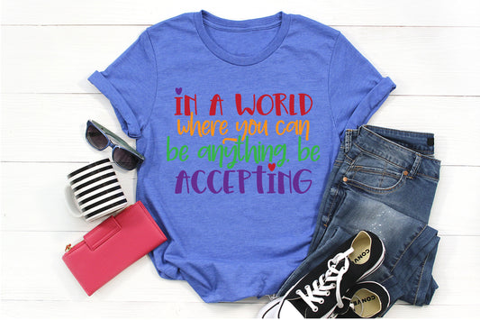 Fantastic, custom "Be Accepting" Autism Awareness T-shirt