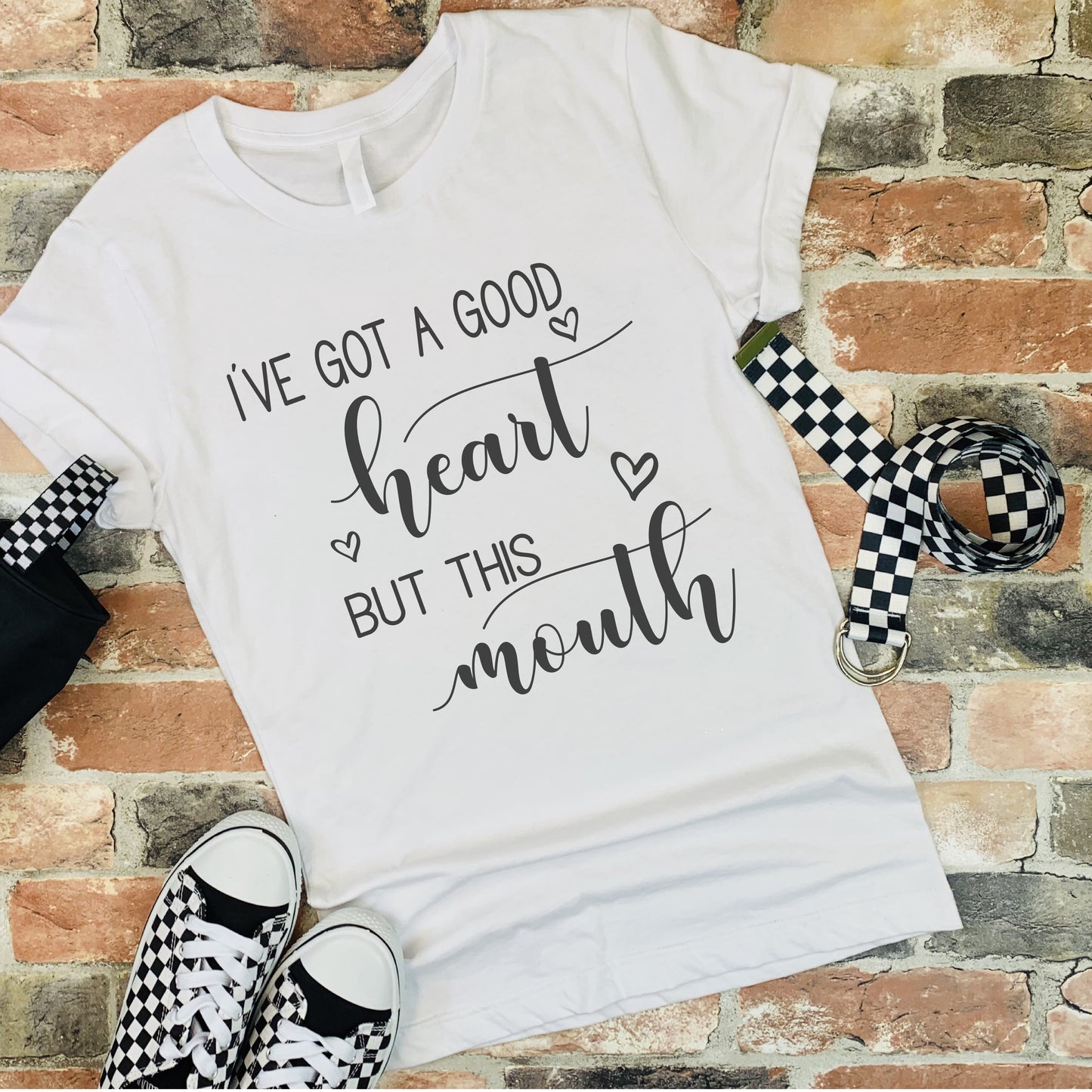 "Good Heart but this mouth" Tee
