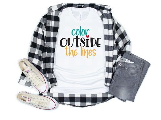 Fantastic, custom "Color Outside the Lines" Autism Awareness T-shirt