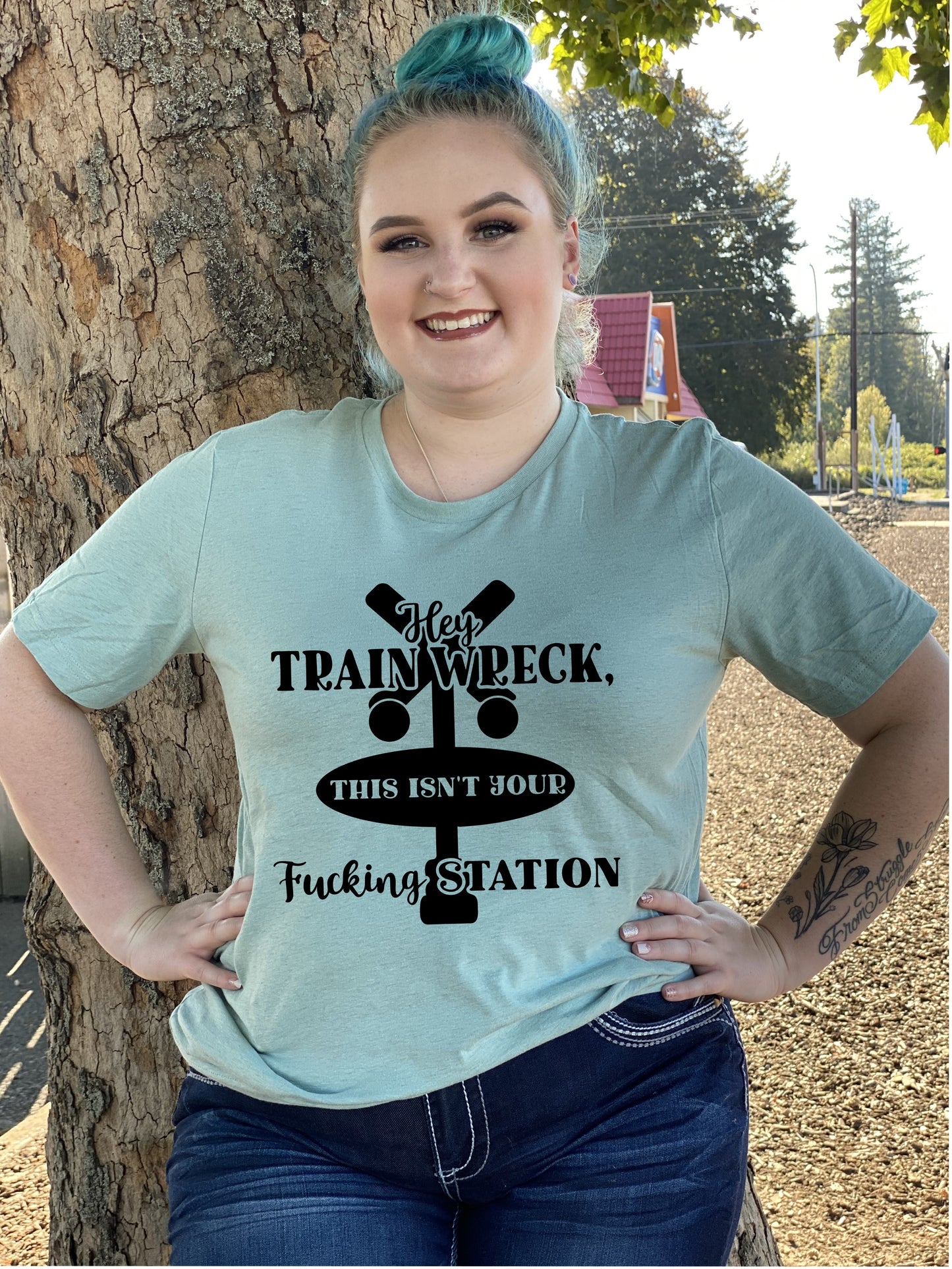"Hey Trainwreck" Tee