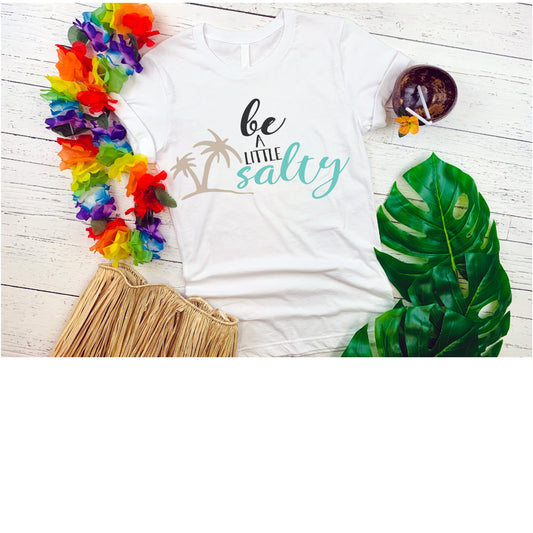 Fun, custom "Be a little salty" T-shirts