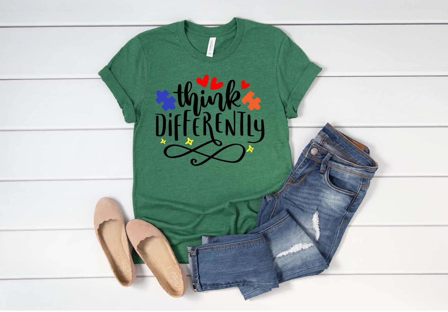 Fantastic, custom "Think Differently" Autism Awareness T-shirt