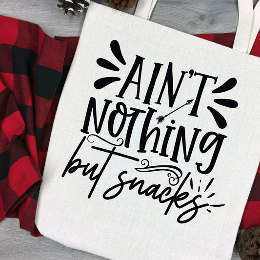 "Nothing but Snacks" Canvas Tote Bag